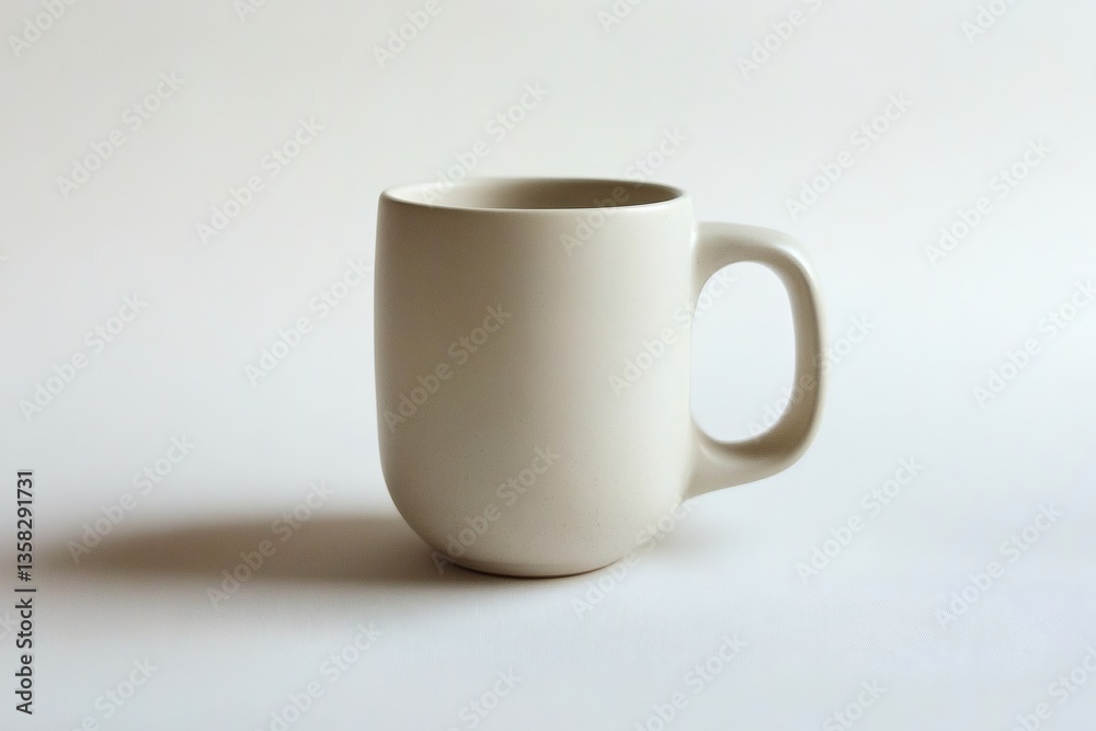 Minimalist ceramic mug isolated on white background, studio shot, simplicity Minimalist ceramic mug isolated on white background, studio shot, simplicity