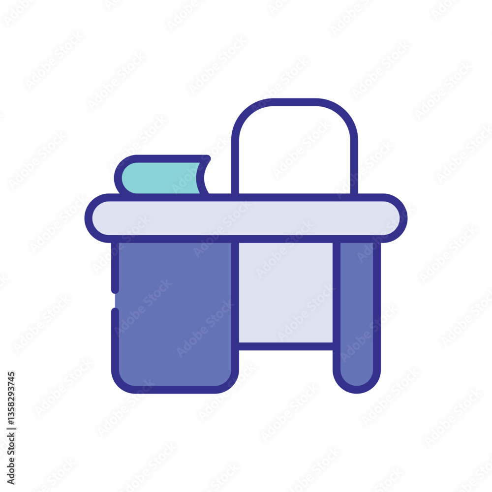 Student Desk icon vector stock illustration Student Desk icon vector stock illustration