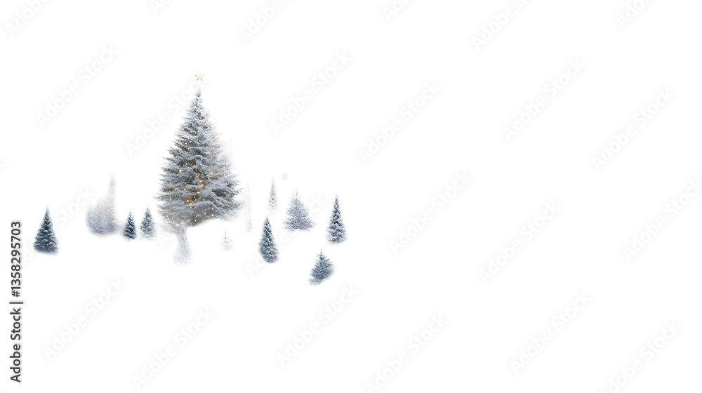 Transparent Background of Winter Christmas Tree Scene Celebration Holiday Transparent Background of Winter Christmas Tree Scene Celebration Holiday