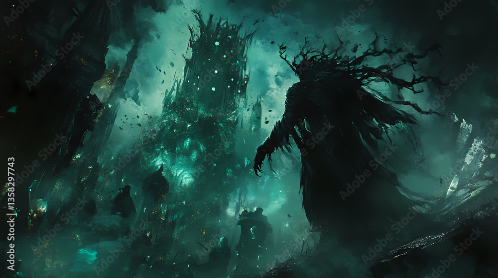 Echoes of the forgotten gods. Cursed Echo. Illustration