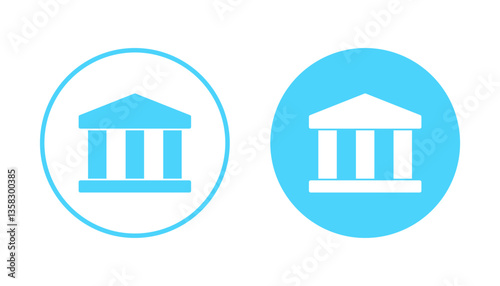 Bank icon vector. Bank sign and symbol, museum, university