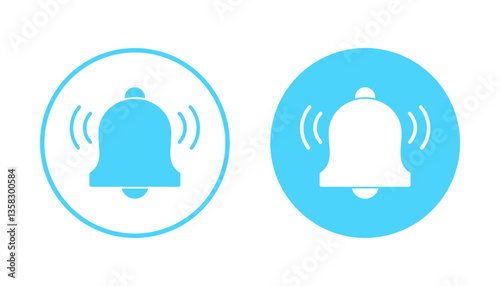 Bell icon vector. Notification sign and symbol for web site design