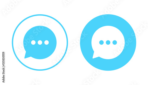 Chat icon vector. speech bubble sign and symbol. comment icon. message