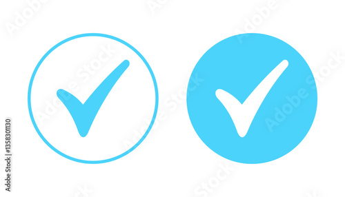 Check mark icon vector. Tick mark sign and symbol