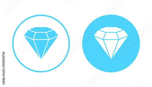 Diamond icon vector. diamond gems sign and symbol