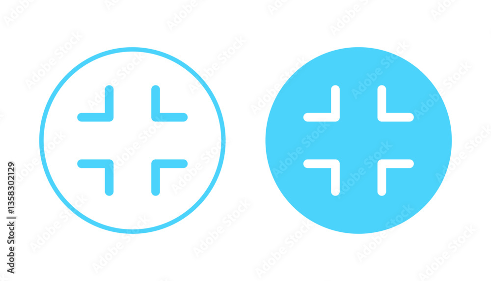 Obraz premium Fullscreen Icon vector. Expand to full screen sign and symbol. Arrows symbol