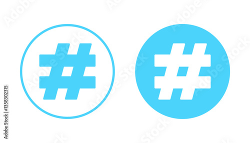 Hashtag icon vector. hashtag sign and symbol