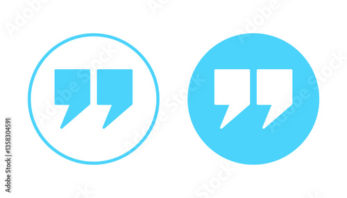 Quote icon vector. Quotation mark sign and symbol