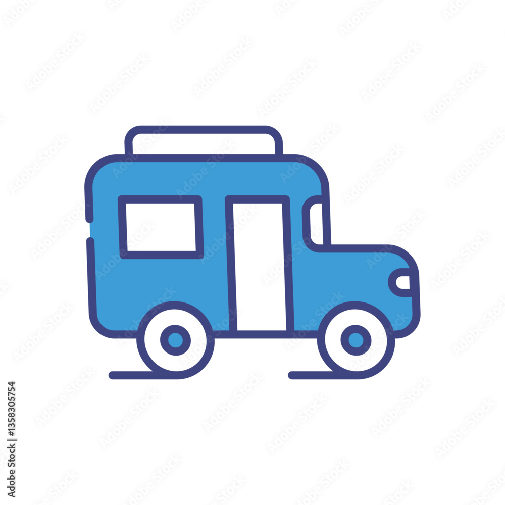 School Bus icon vector stock illustration School Bus icon vector stock illustration