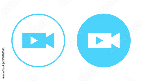 Video icon vector. video camera sign and symbol. movie sign. cinema