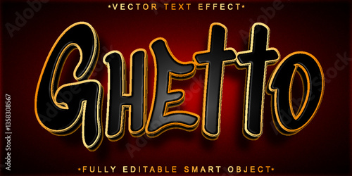 Shiny Graffiti Red Ghetto Vector Fully Editable Smart Object Text Effect