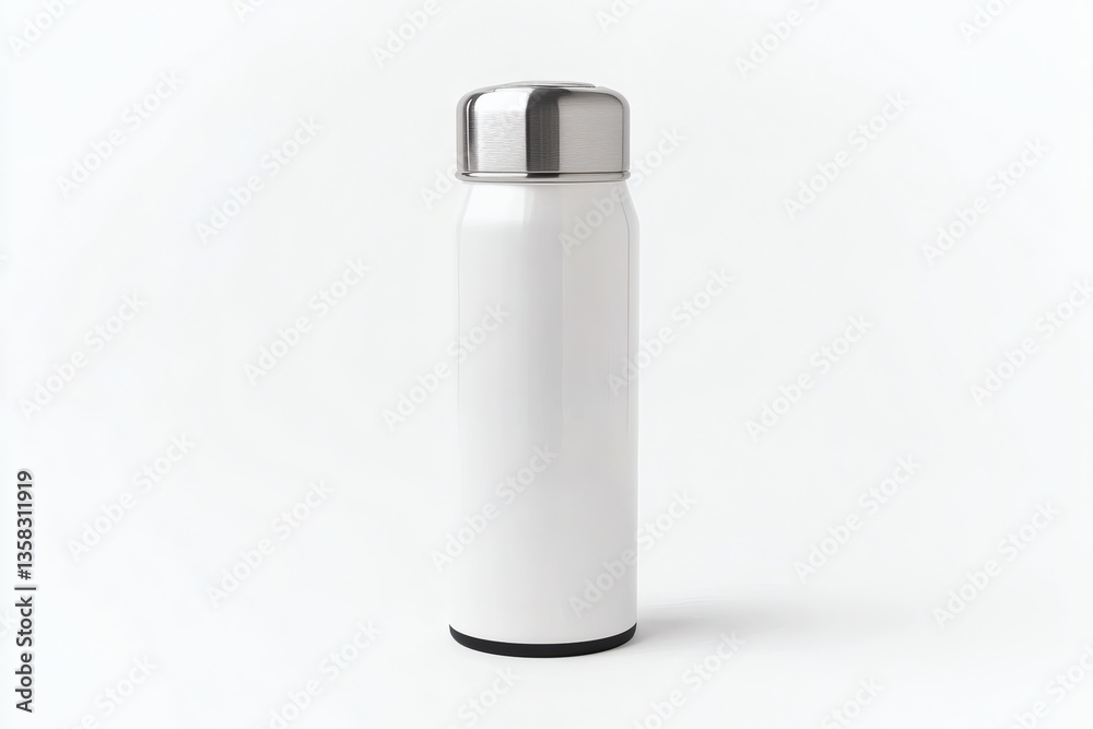 Elegant insulated bottle studio shot, highlighting portability and style