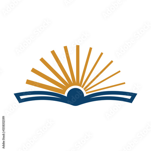 open book with sun