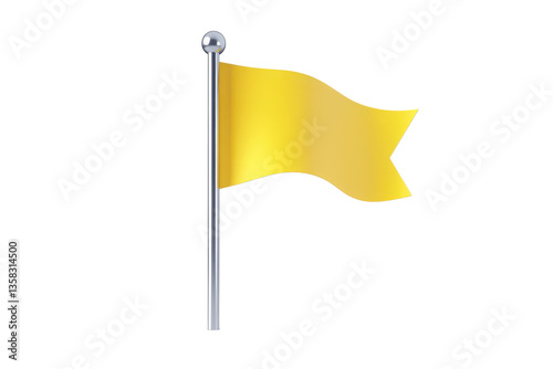 Yellow Flag on Pole