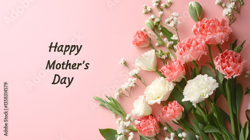 Mother's Day,  gift，present， mom ，card, design, love, illustration, decoration, beauty, flowers, pattern, greeting, hearttulips, fresh flowers, blessings,