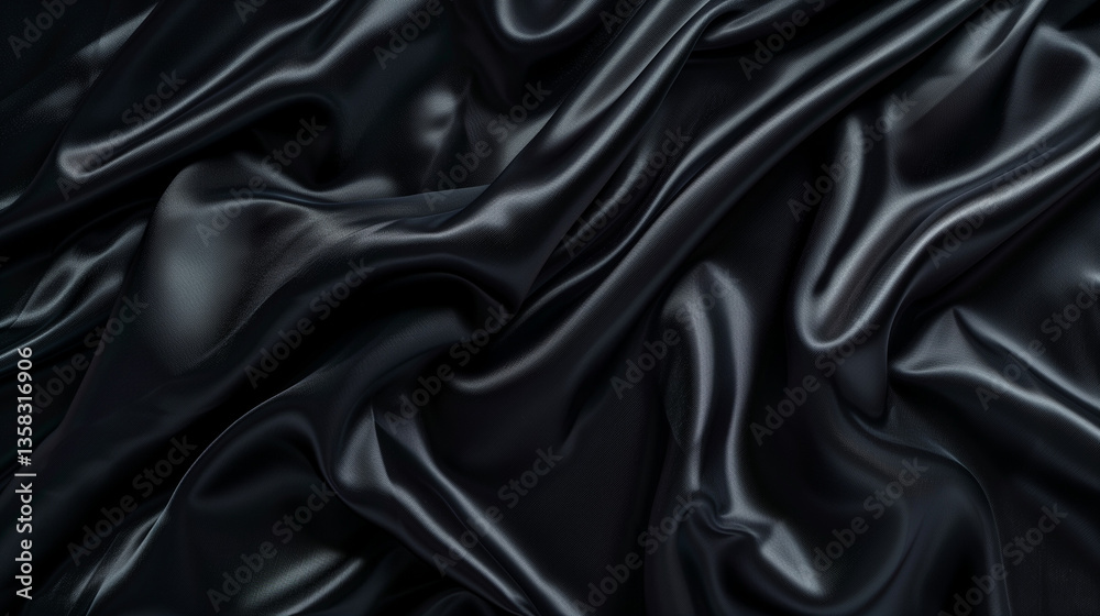 Black luxury fabric background with copy space,elegant dark textile texture, smooth silk black fabric, soft velvet fabric backdrop, premium black satin texture, high-quality textile background, black Black luxury fabric background with copy space,elegant dark textile texture, smooth silk black fabric, soft velvet fabric backdrop, premium black satin texture, high-quality textile background, black