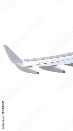 Isolated Transparent Airplane Wing Aerodynamics Aviation Transport Flight