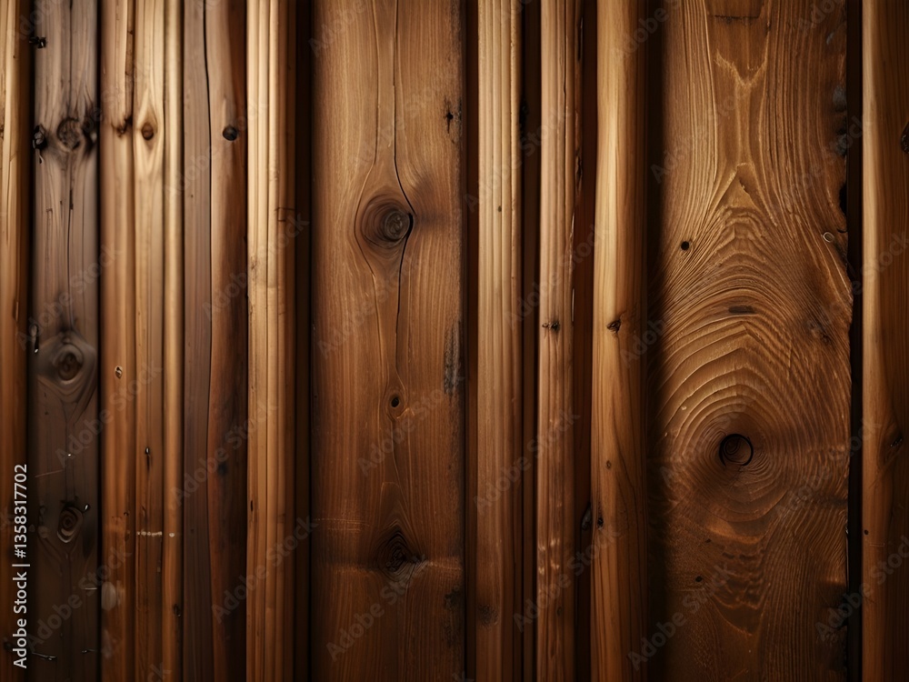 Obraz premium Realistic Wooden Background with Rich Brown Tones and Natural Grain Texture