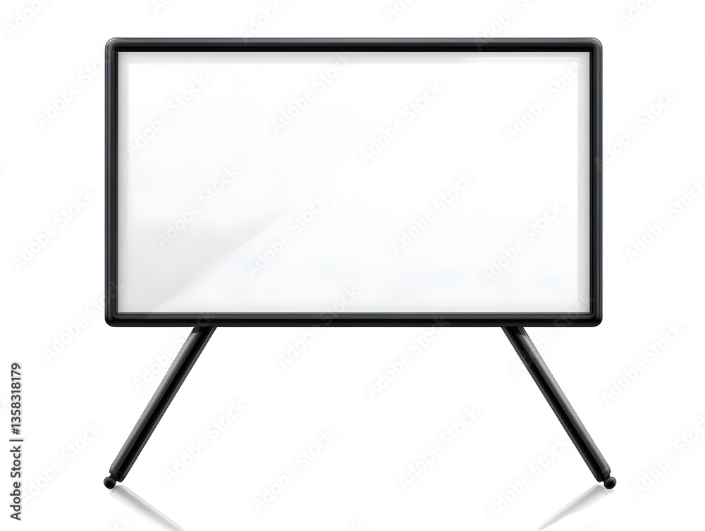 Illustration Isolated Empty Whiteboard for Presentation on Transparent Background Illustration Isolated Empty Whiteboard for Presentation on Transparent Background