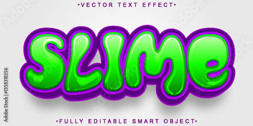 Green Slime Vector Fully Editable Smart Object Text Effect