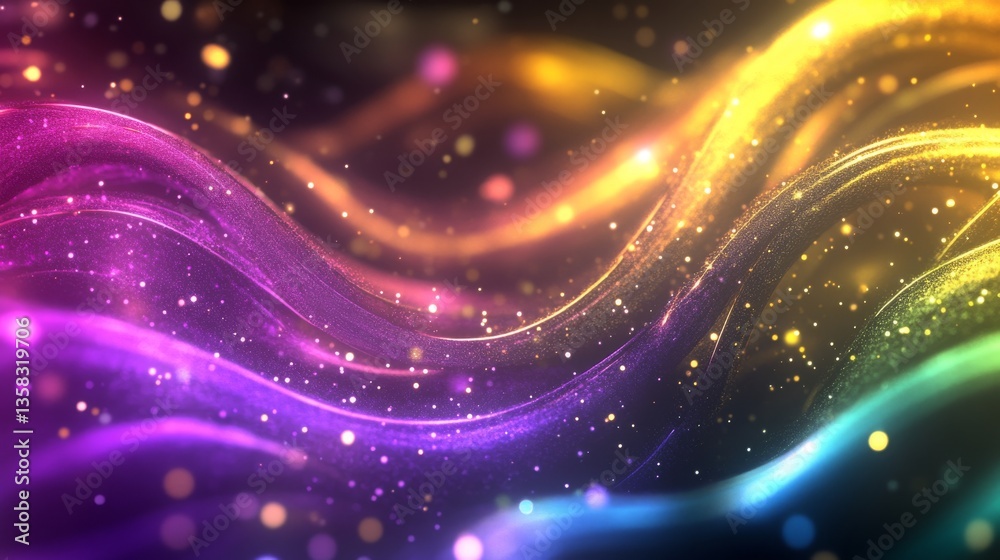 Obraz premium Abstract Colorful Glowing Lines Background Design