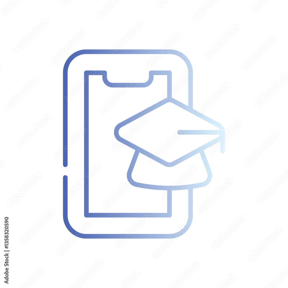 Education Apps icon vector stock illustration Education Apps icon vector stock illustration
