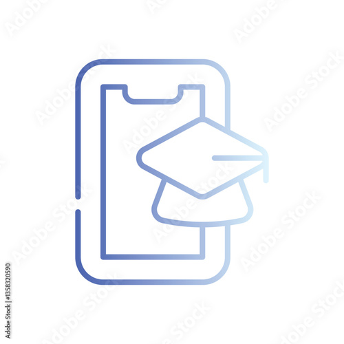 Education Apps icon vector stock illustration