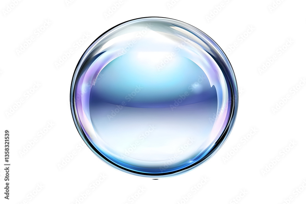 Illustration of Transparent Glass Bubble Sphere Shape on Isolated Backdrop Illustration of Transparent Glass Bubble Sphere Shape on Isolated Backdrop