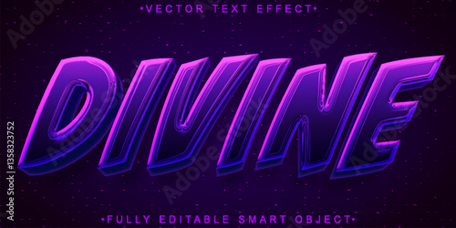 Purple Divine Vector Fully Editable Smart Object Text Effect
