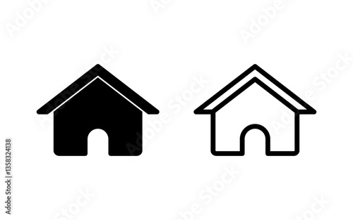Home icon vector illustration. House sign and symbol