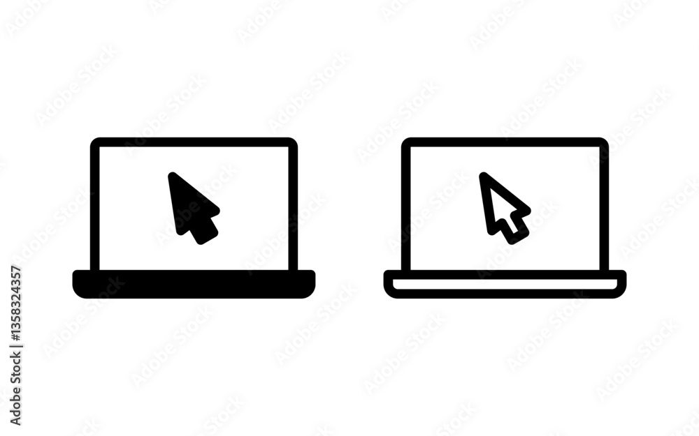 Laptop icon vector illustration. computer sign and symbol Laptop icon vector illustration. computer sign and symbol