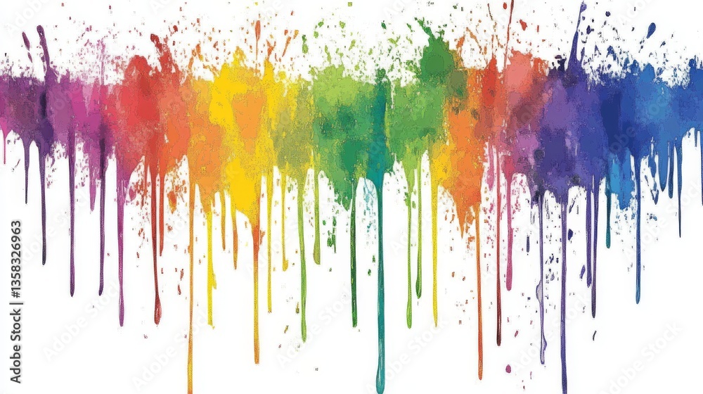 Fototapeta premium Colorful Dripping Paint Abstract Art