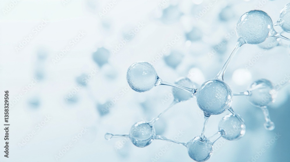 Abstract Blue Molecular Structure Background Abstract Blue Molecular Structure Background