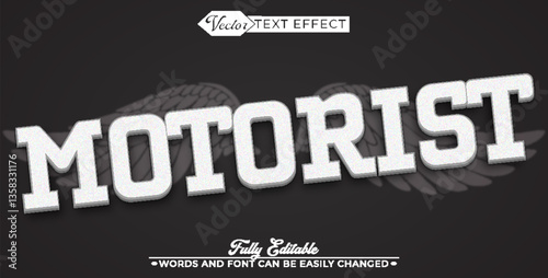 Motorist Vector Editable Text Effect Template