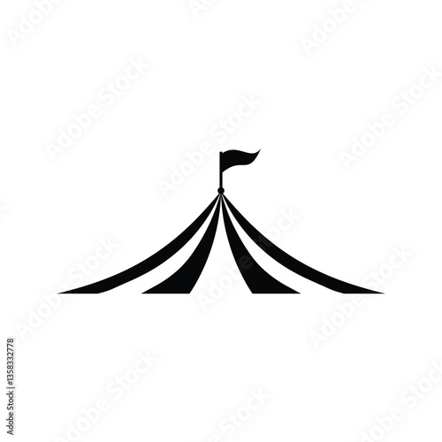 tent on a white background