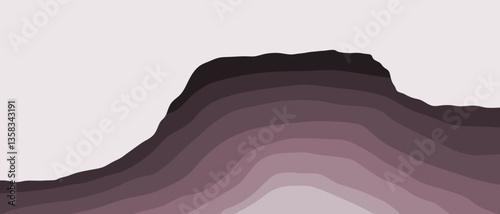  Fold structure in sedimentary rock mountain