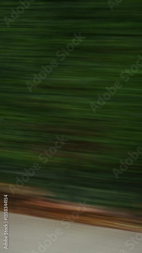 Fast Camera Sweep Blurring City Structures And Streets