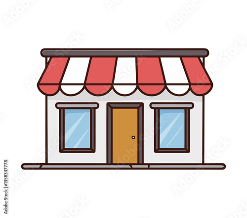 store shopping building illustration