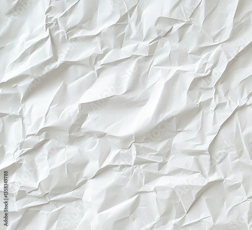Wrinkled white paper texture