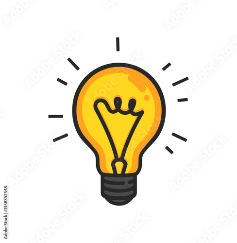 Obraz na płótnie light bulb cartoon illustration w salonie