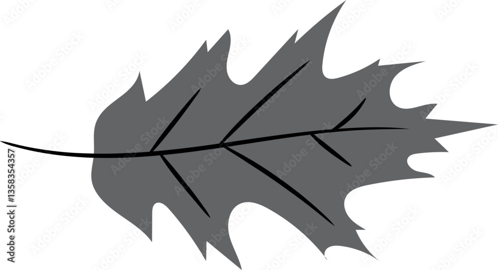 Naklejka premium Hand Drawn Stylized Leaf Illustration
