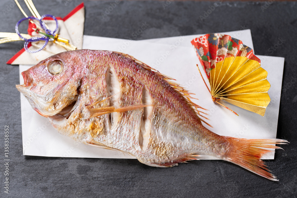 お祝い事の時の鯛の塩焼き