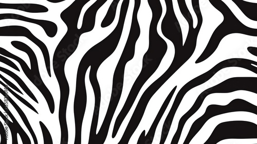 Black And White Zebra Stripes Animal Print Pattern