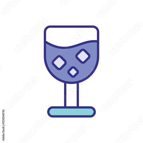 Wine Glass icon vector stock illustration