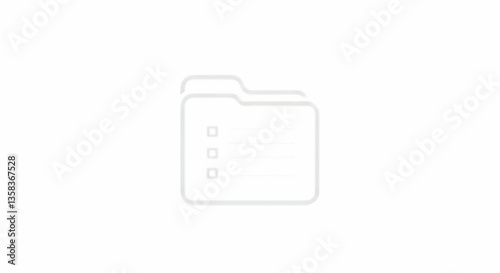 Digital Folder Icon Represents Data Organization and Information Management