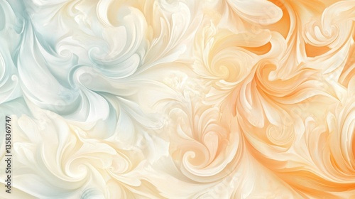 Abstract Floral Pattern Background With Pastel Colors