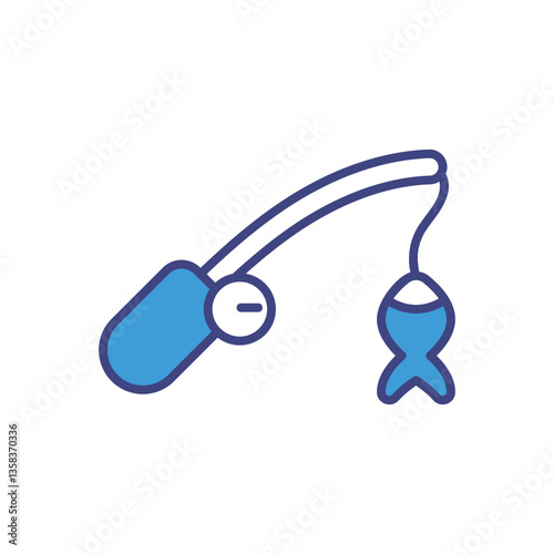 Fishing Rod icon vector stock illustration