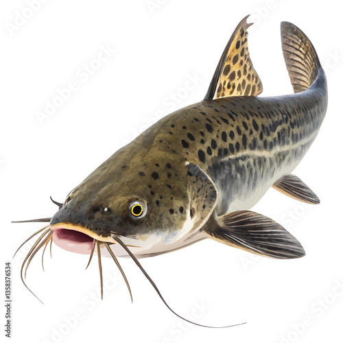 fish on white background