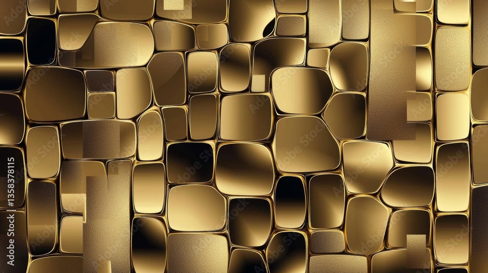 Obraz premium Modern artistic representation with gold textured elements.