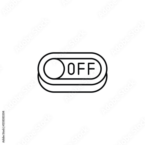 Off Button icon design with white background stock illustration